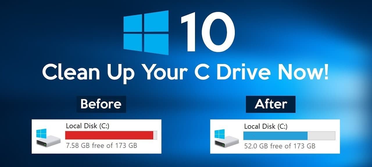 How to fool Windows and clean your C drive without deleting anything. Without Admin access.